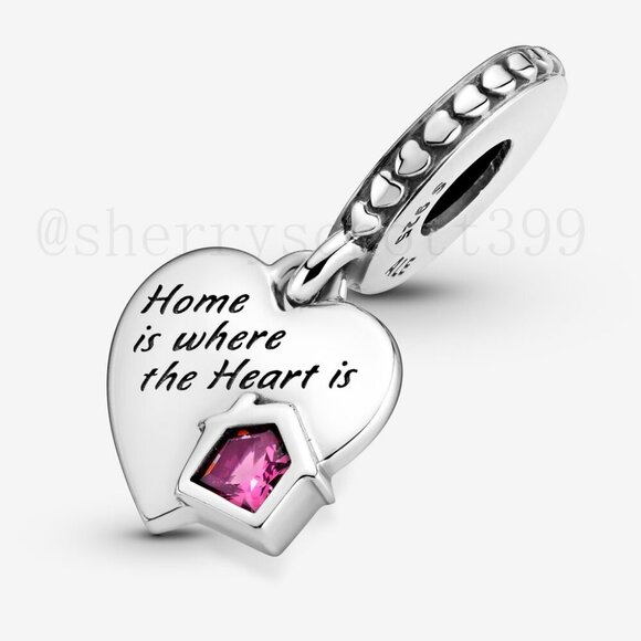 Pandora Love My Home Heart Dangle Charm - Picture 3 of 4